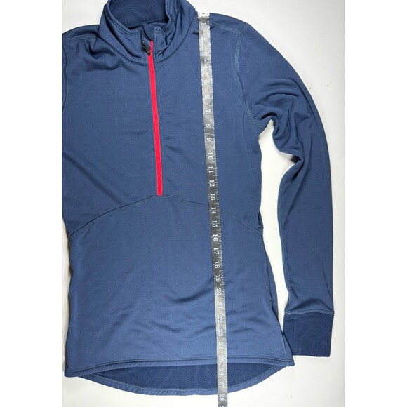 Marmot Half Zip Pullover Womens Small Blue Polartec Fleece Thumbholes Outdoor - Picture 13 of 16